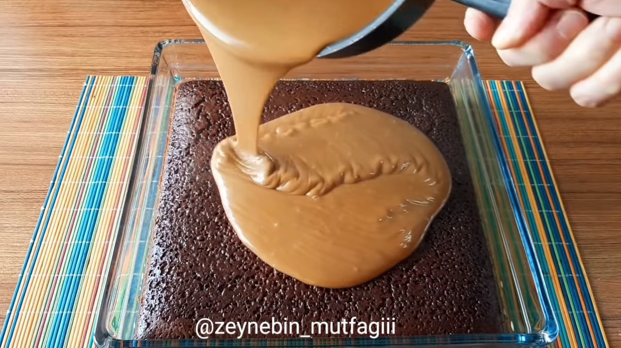 kahveli çikolatalı pasta yapımı