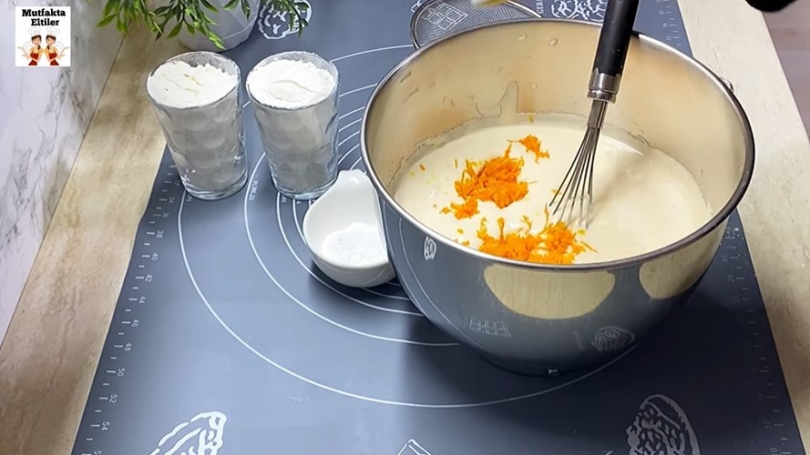 portakallı kek hamuru hazırlama