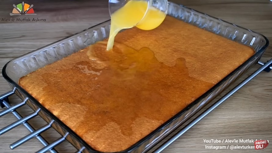 portakallı revani tatlısı yapımı
